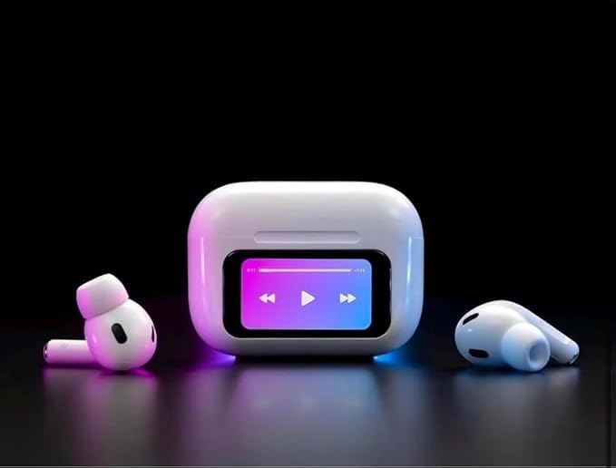 SmartBuds with Built-in Display True Wireless in Ear Earbuds with Mic, 13mm Drivers, Playback:Upto 38hr case,4-Mic Design ENC with Active Noise Cancellation
