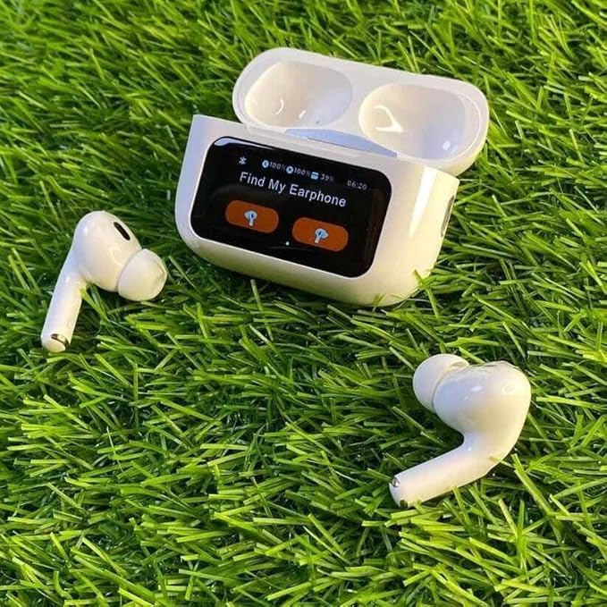 SmartBuds with Built-in Display True Wireless in Ear Earbuds with Mic, 13mm Drivers, Playback:Upto 38hr case,4-Mic Design ENC with Active Noise Cancellation